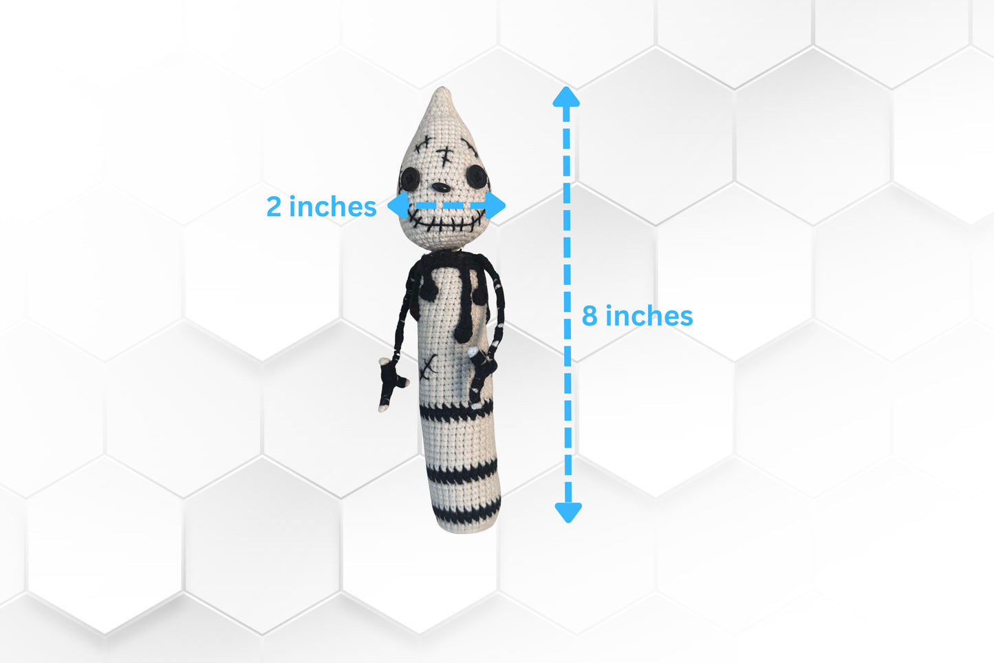 Creepy Crochet Candle Doll β Halloween Ghost Plushie Decor