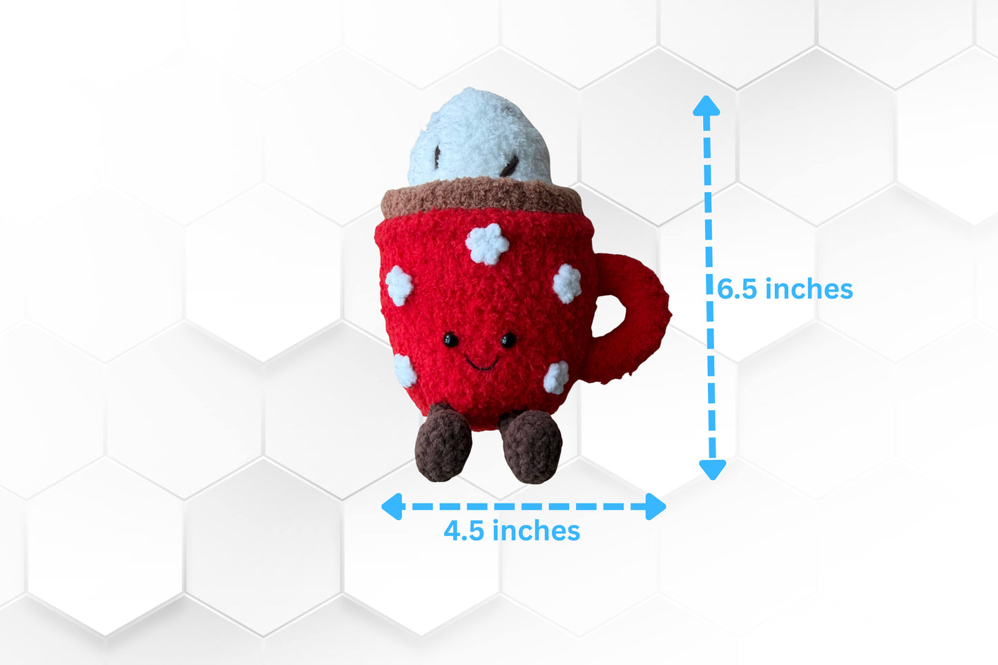 Crochet Hot Cocoa Mug Plush Christmas Decor
