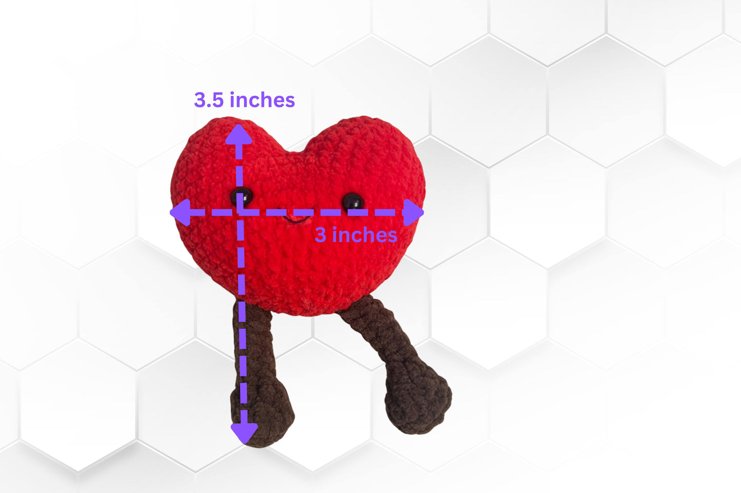 Crochet Heart Keychain