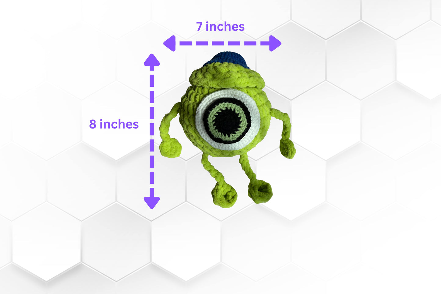 Green Crochet Mike Plush Toy