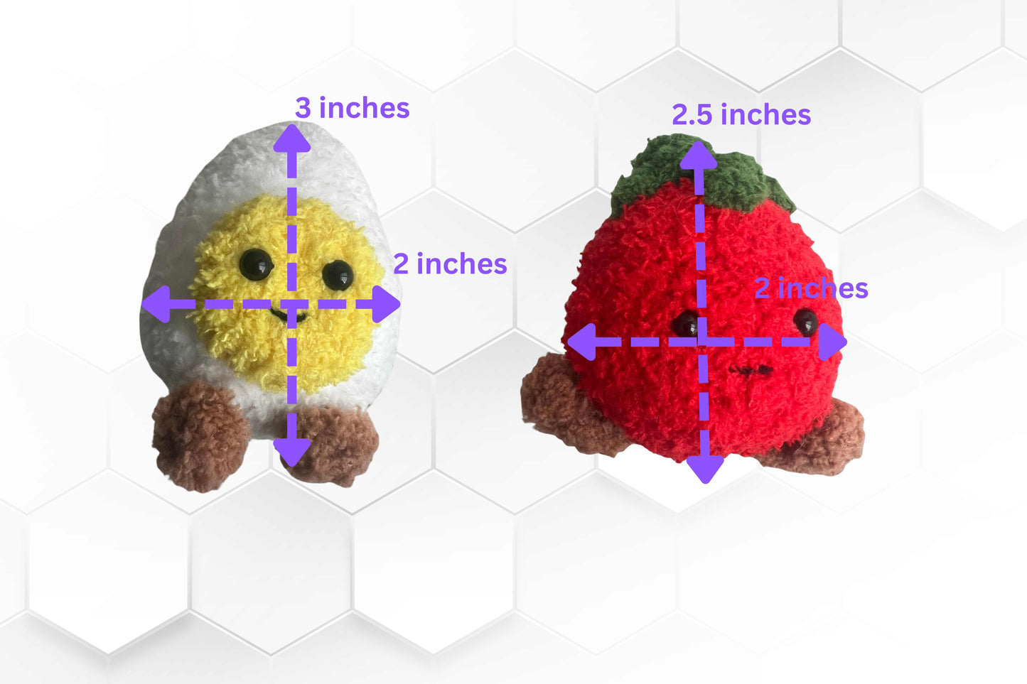Kawaii Food Plush Keychain - Tomato and Egg Bag Charm