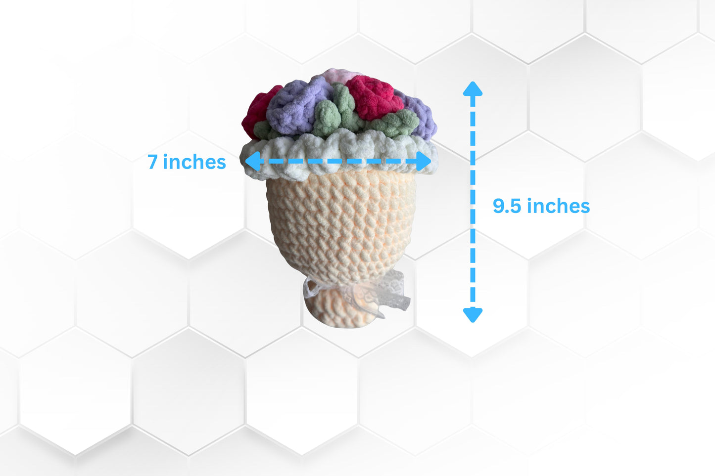 Crochet Chenille Flower Bouquet