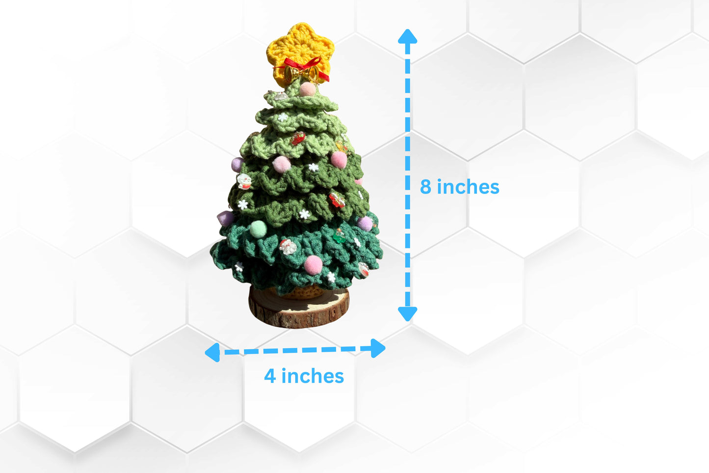 Crochet Christmas Tree with Star Topper