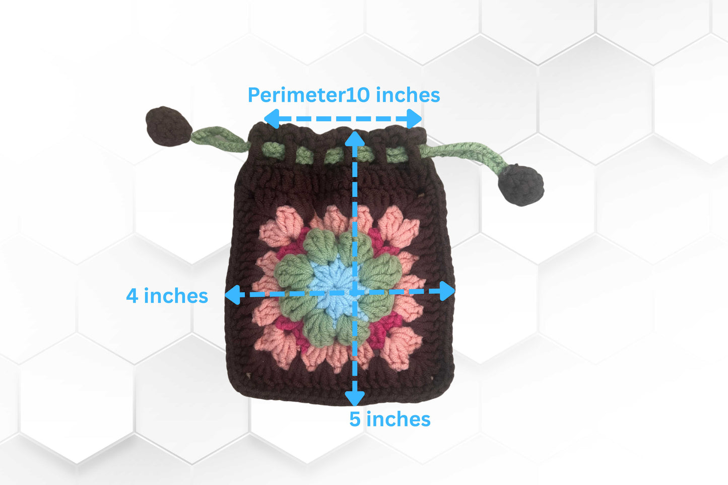 Handmade Crochet Flower Pouch – Boho AirPods Case, Coin Purse