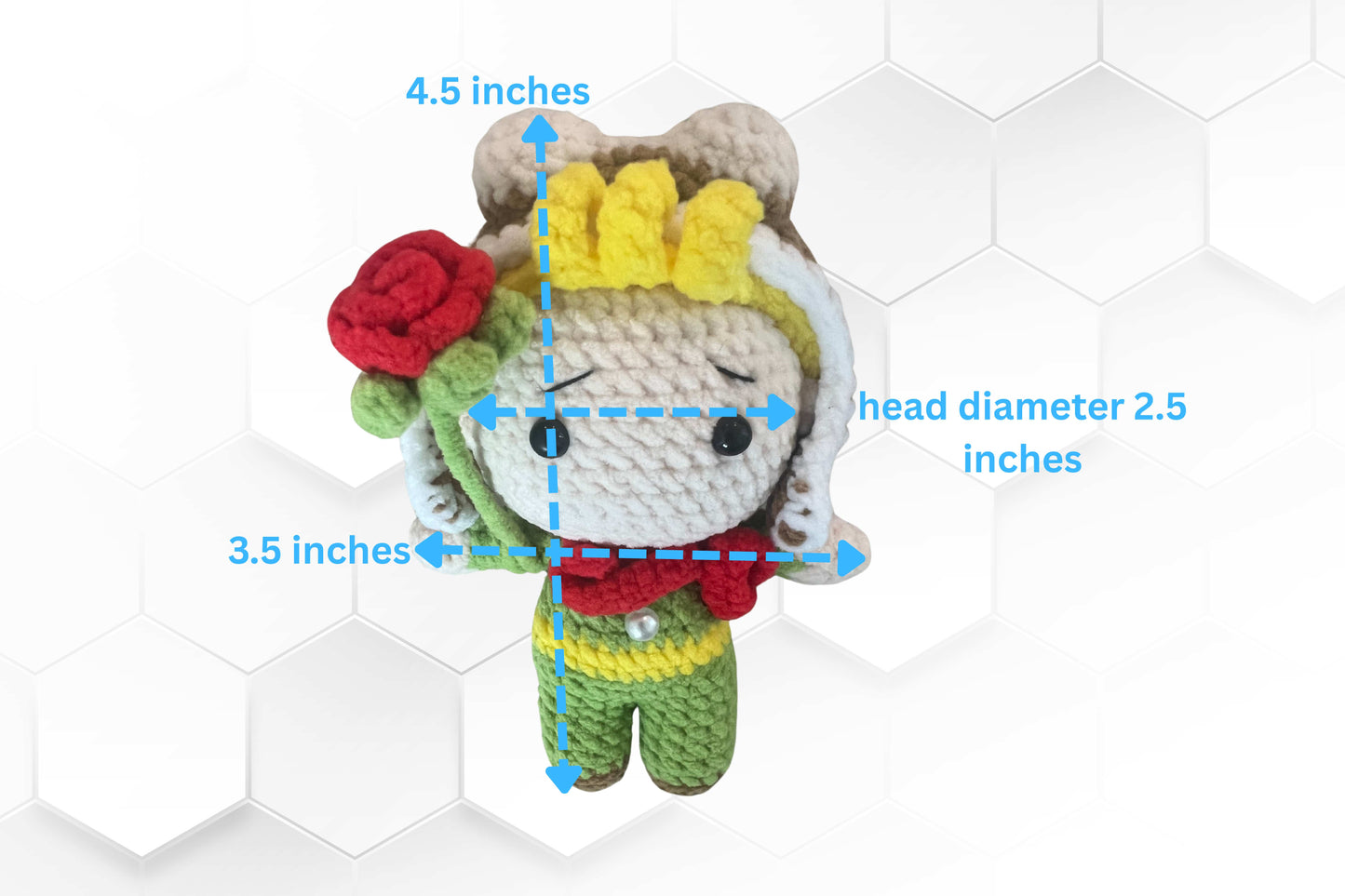 Handmade Little Prince Crochet Keychain
