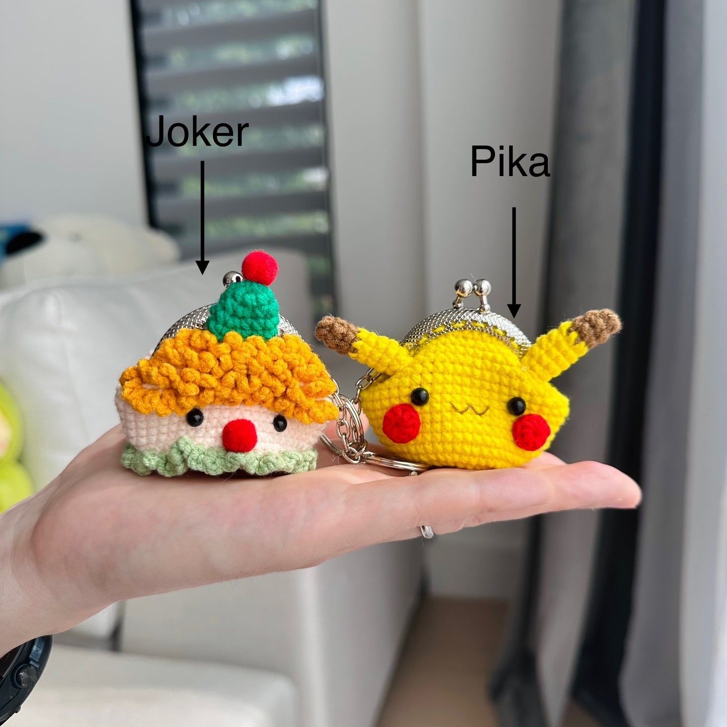 Handmade Crochet Animal Coin Purse Keychain