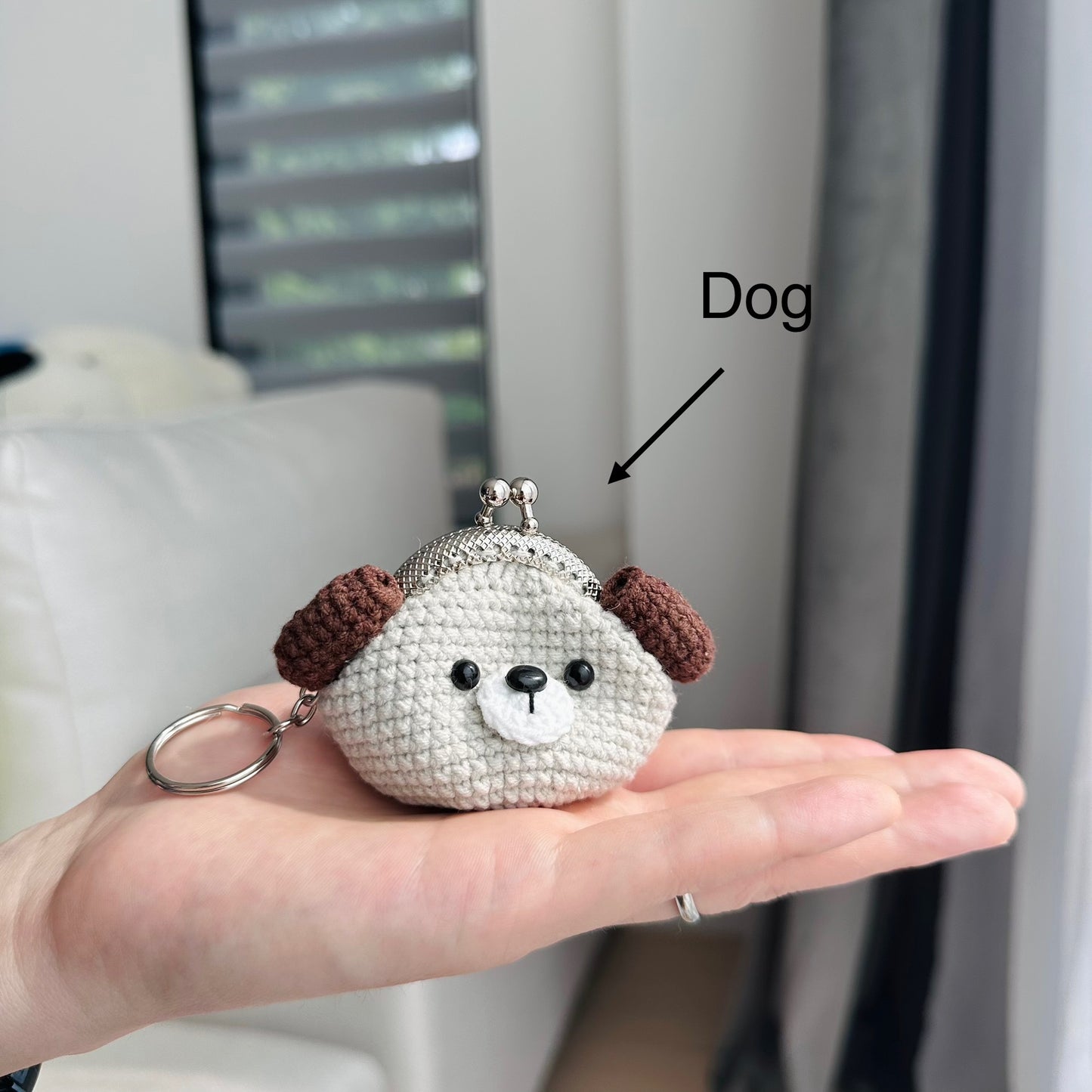 Handmade Crochet Animal Coin Purse Keychain