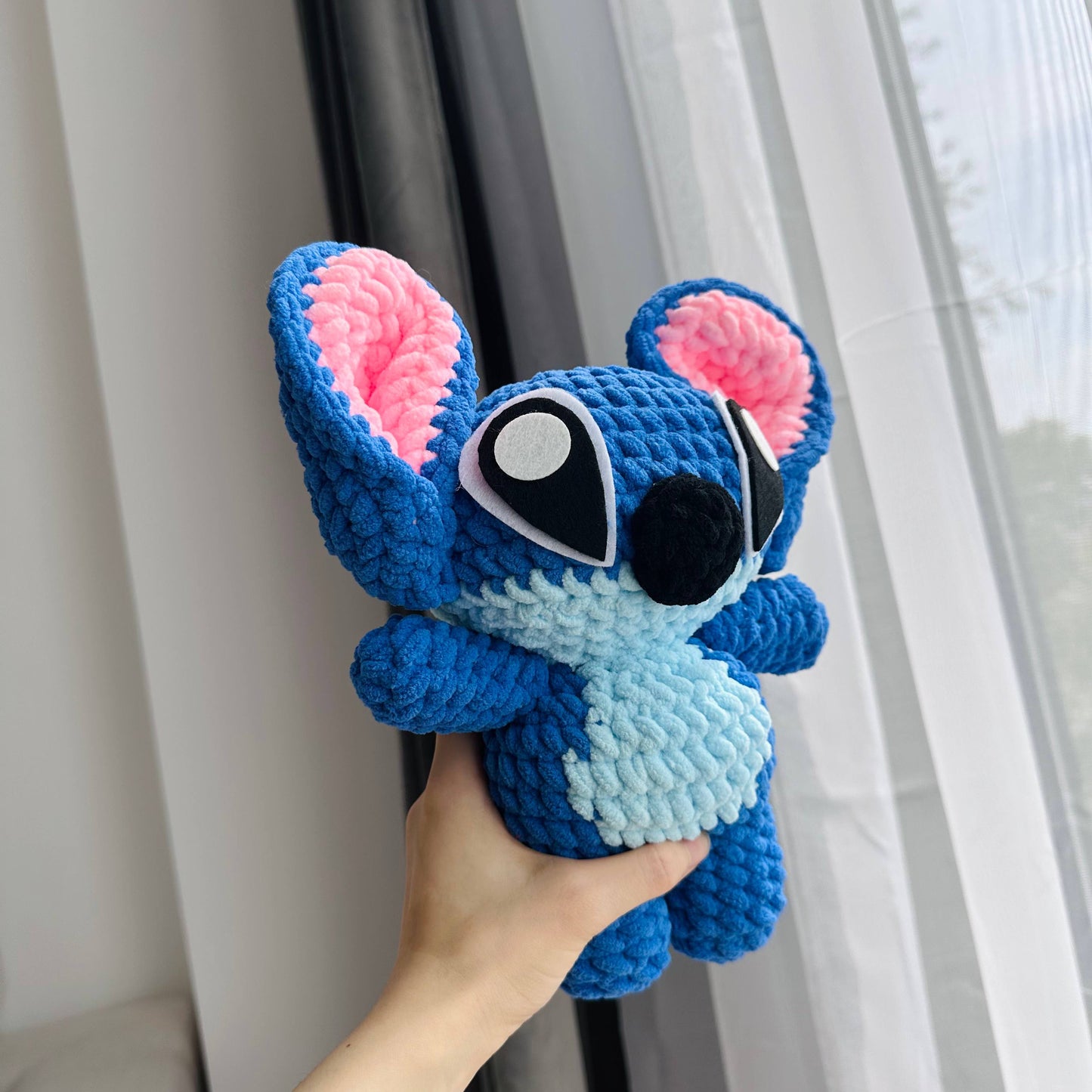Crochet Blue Stitch Plush Handmade Toy