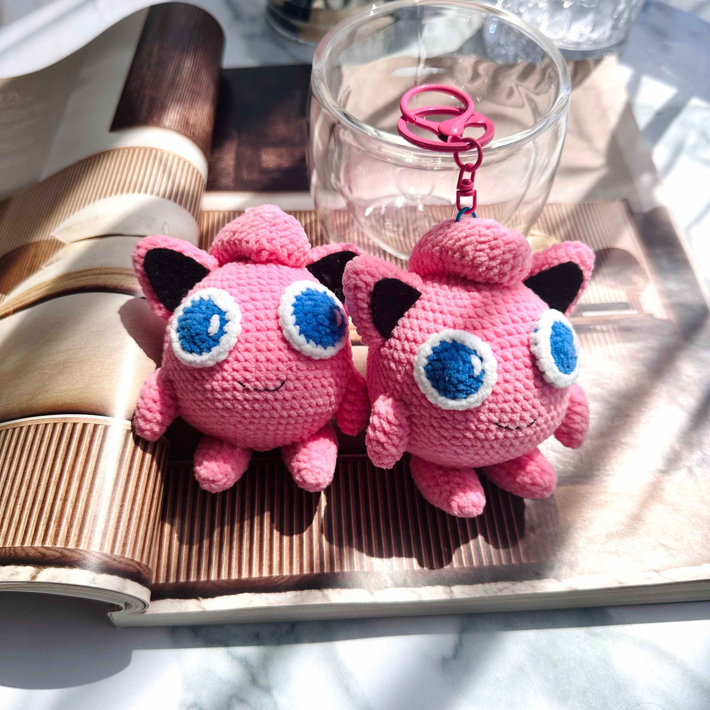 Handmade Jigglypuff Crochet Plush Keychain