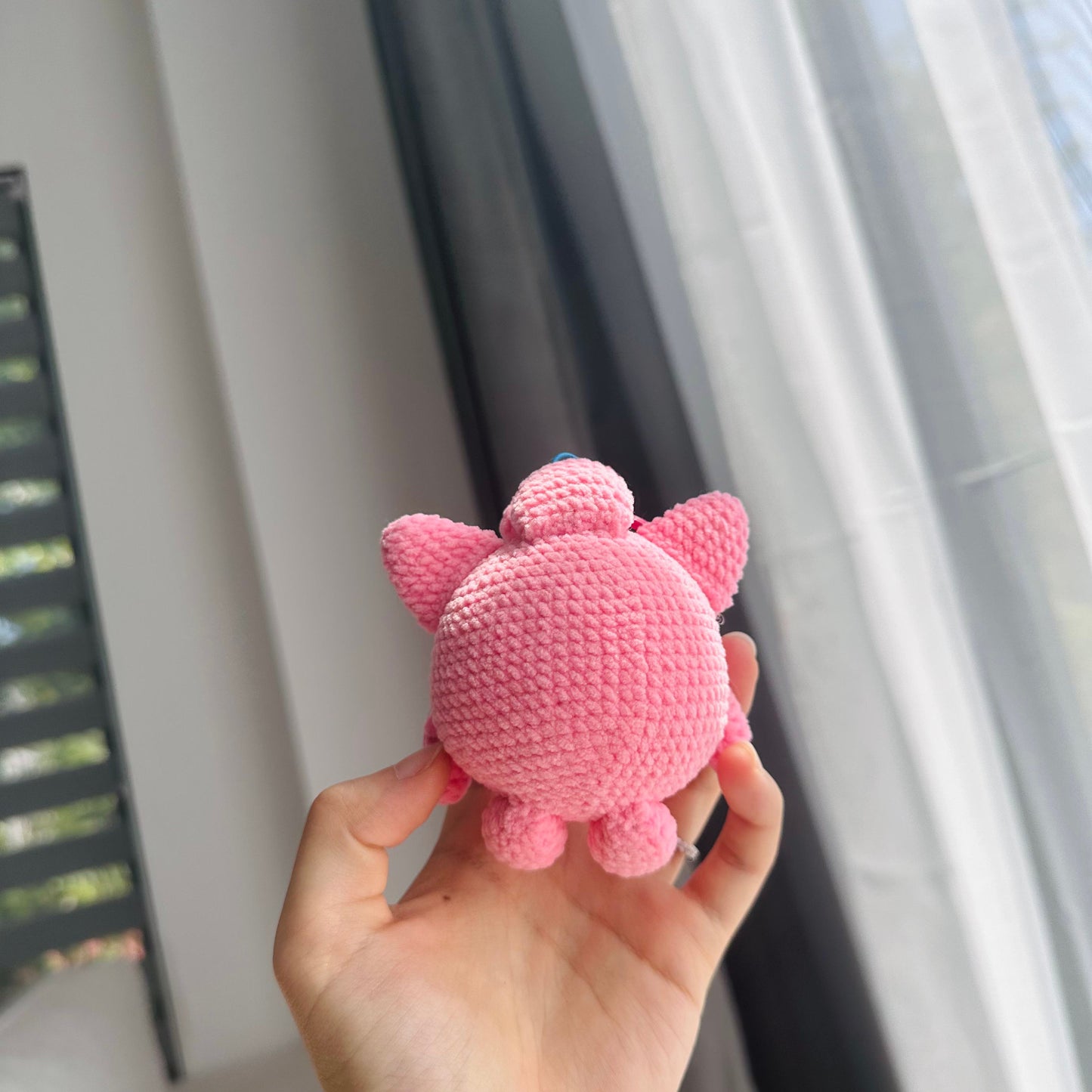 Handmade Jigglypuff Crochet Plush Keychain