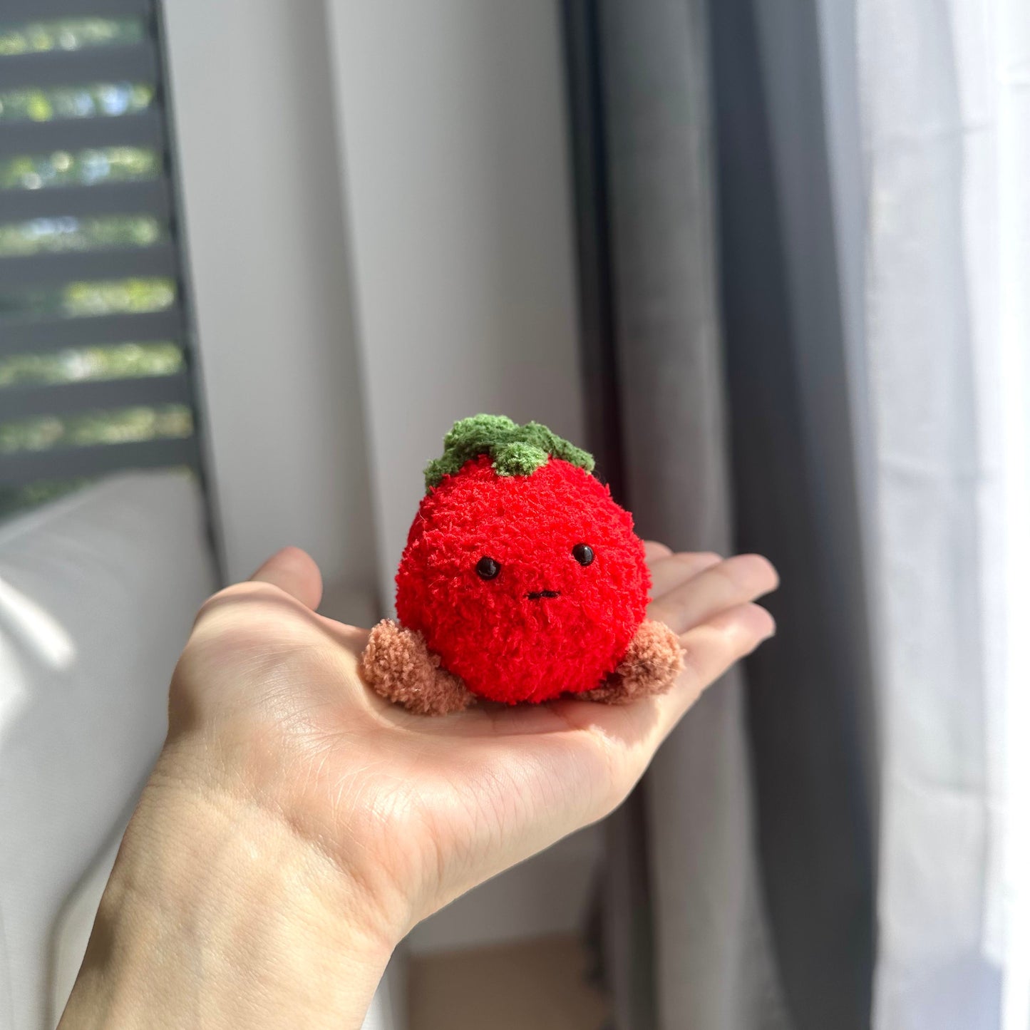 Kawaii Food Plush Keychain - Tomato and Egg Bag Charm