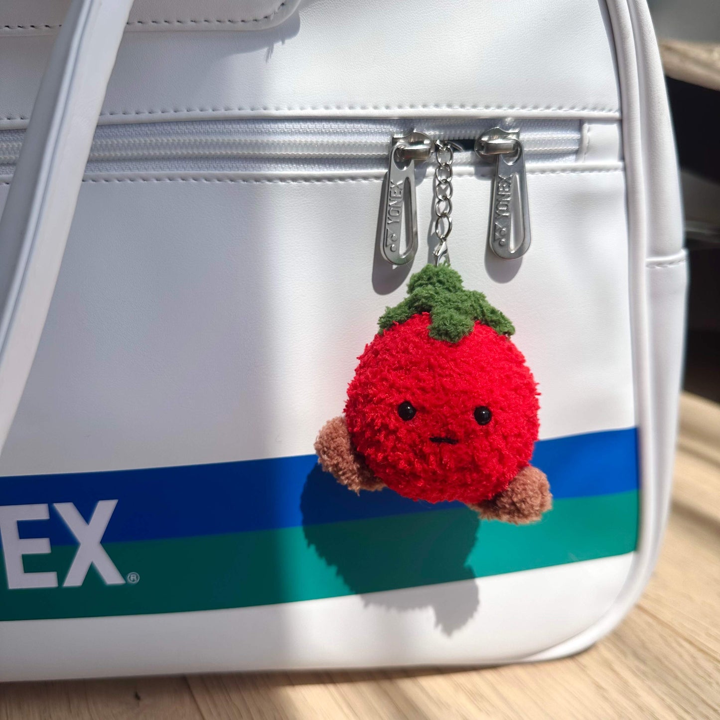 Kawaii Food Plush Keychain - Tomato and Egg Bag Charm