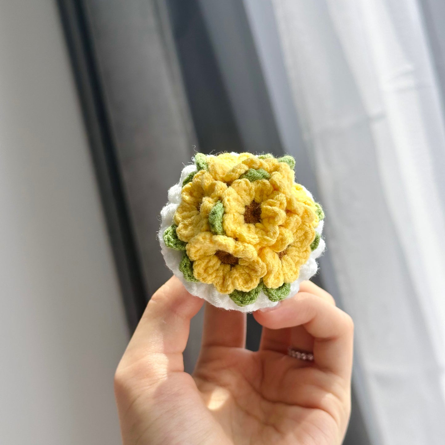 Crochet Flower Bouquet Keychain
