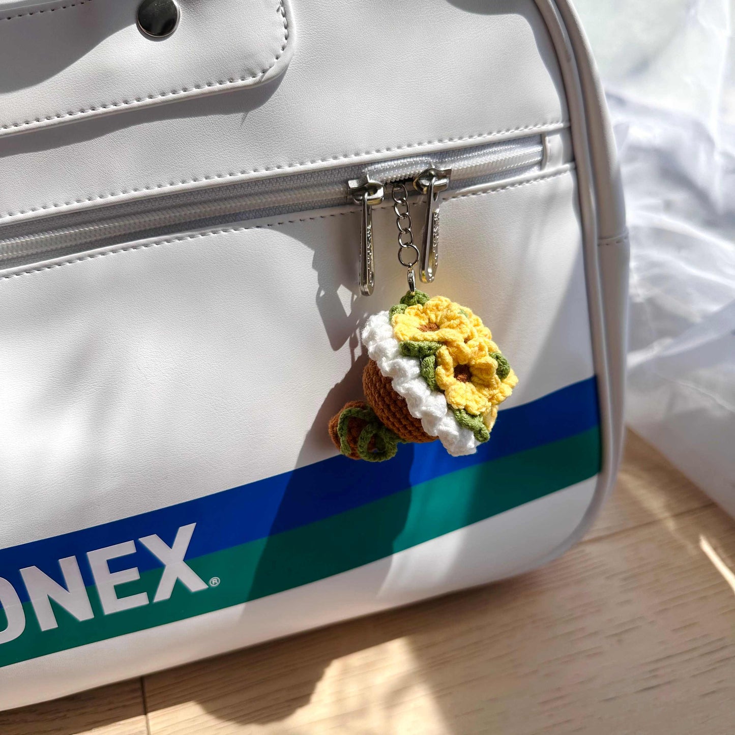 Crochet Flower Bouquet Keychain