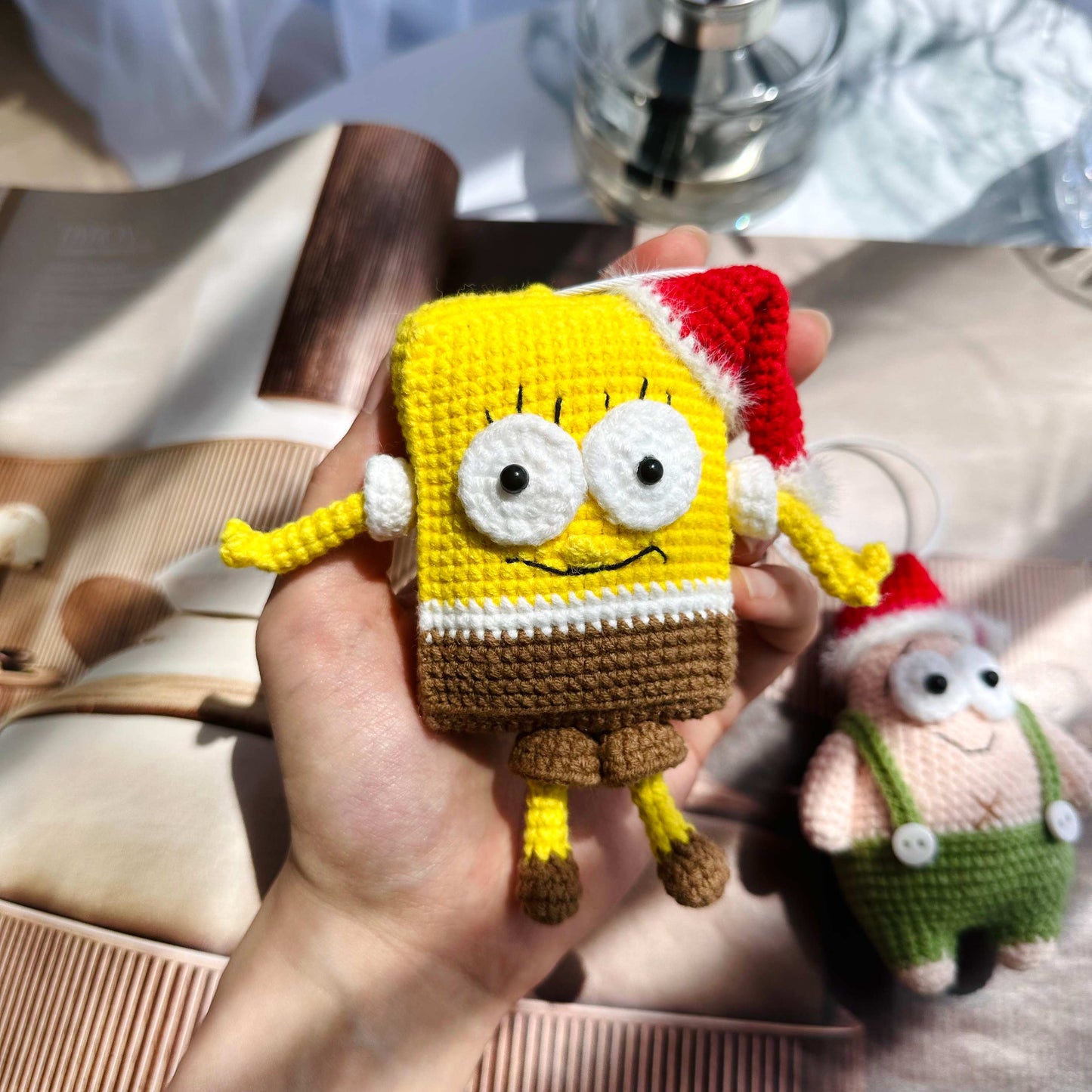 Crochet Christmas Patrick Keychain Set