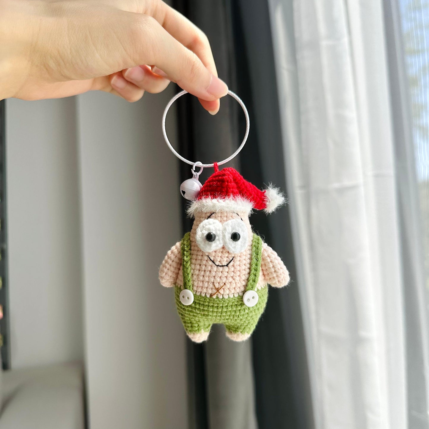 Crochet Christmas Patrick Keychain Set
