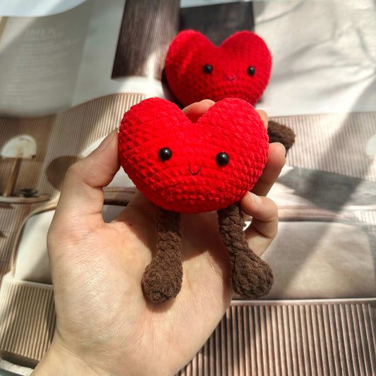 Crochet Heart Keychain