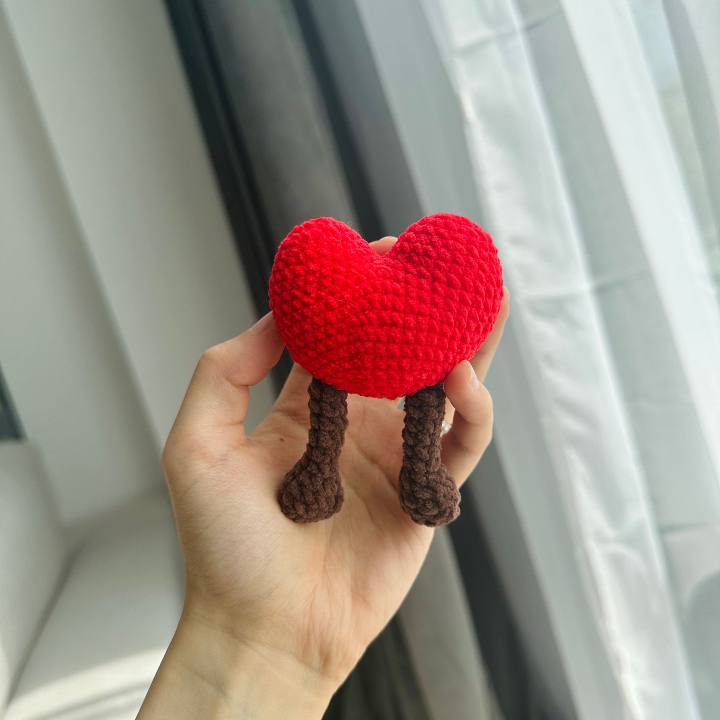 Crochet Heart Keychain