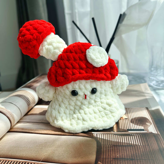 Crochet Mushroom Ghost Plushie