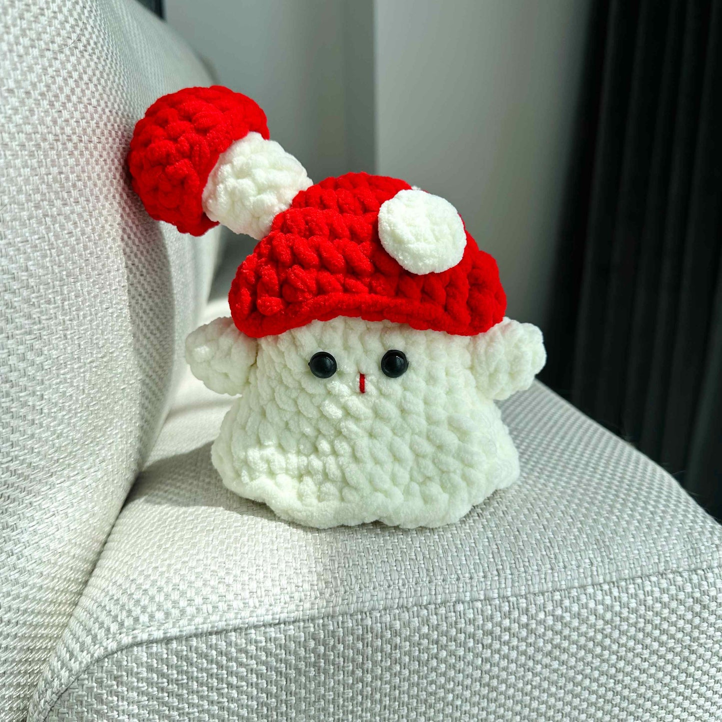 Crochet Mushroom Ghost Plushie