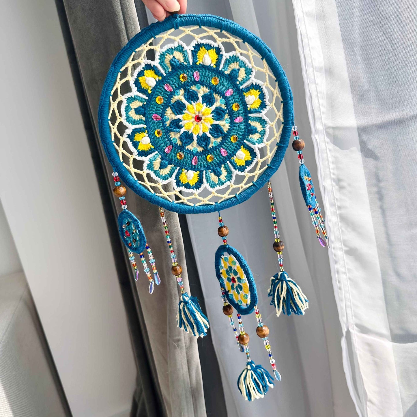 Crochet Dreamcatcher Wall Hanging