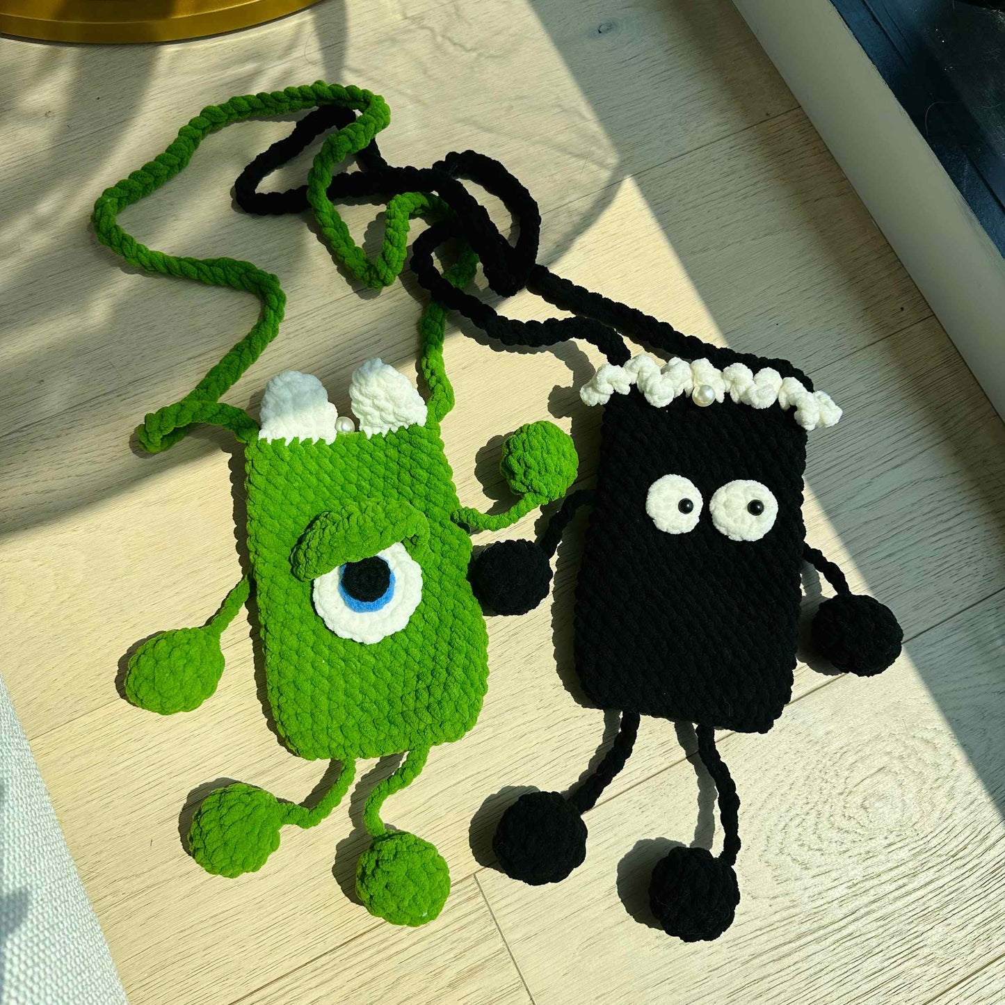 Crochet Monster Crossbody Phone Bag