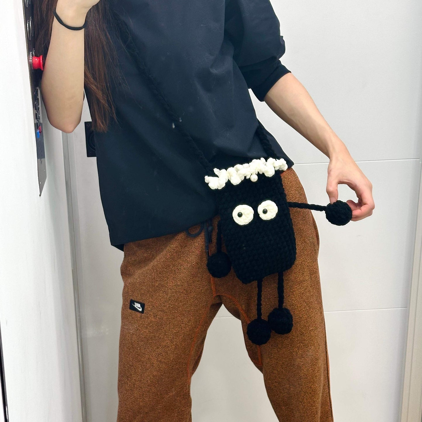 Crochet Monster Crossbody Phone Bag