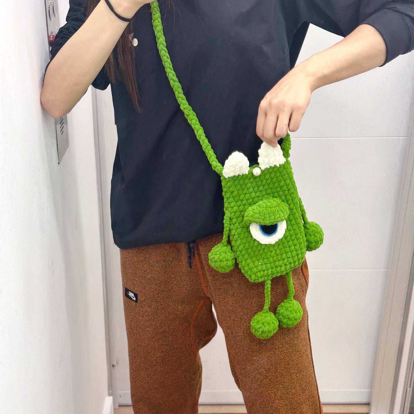Crochet Monster Crossbody Phone Bag