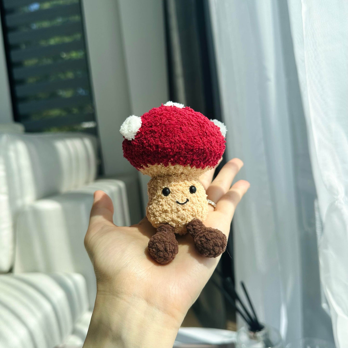 Kawaii Mushroom and Potato Plush Keychain