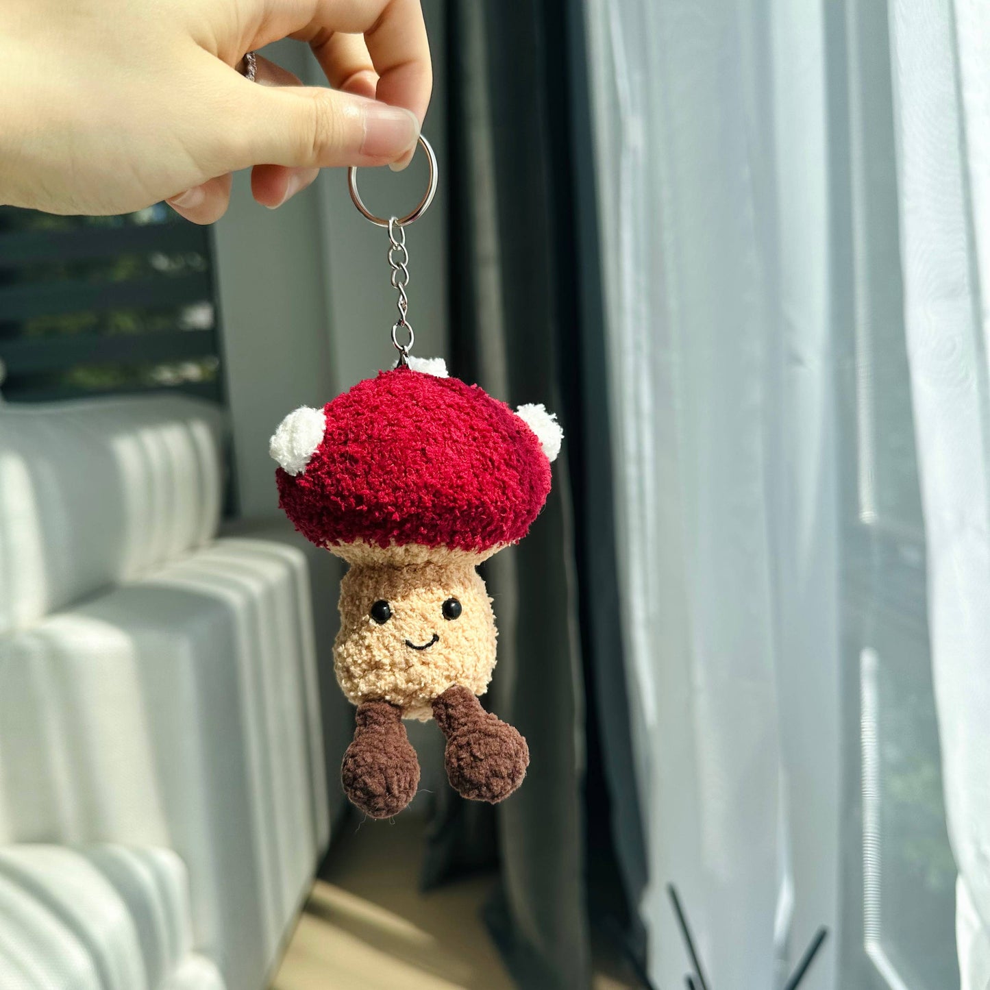 Kawaii Mushroom and Potato Plush Keychain
