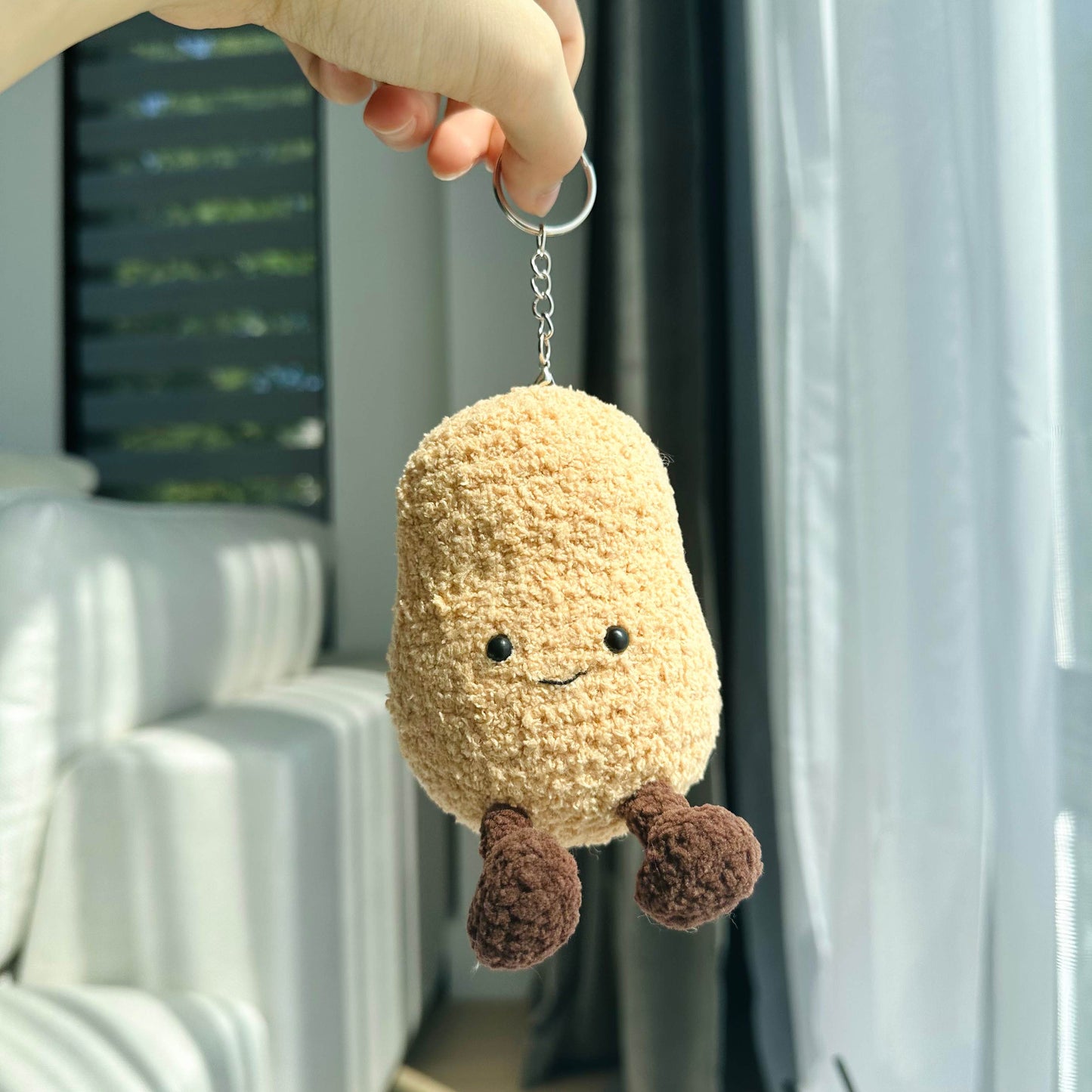 Kawaii Mushroom and Potato Plush Keychain
