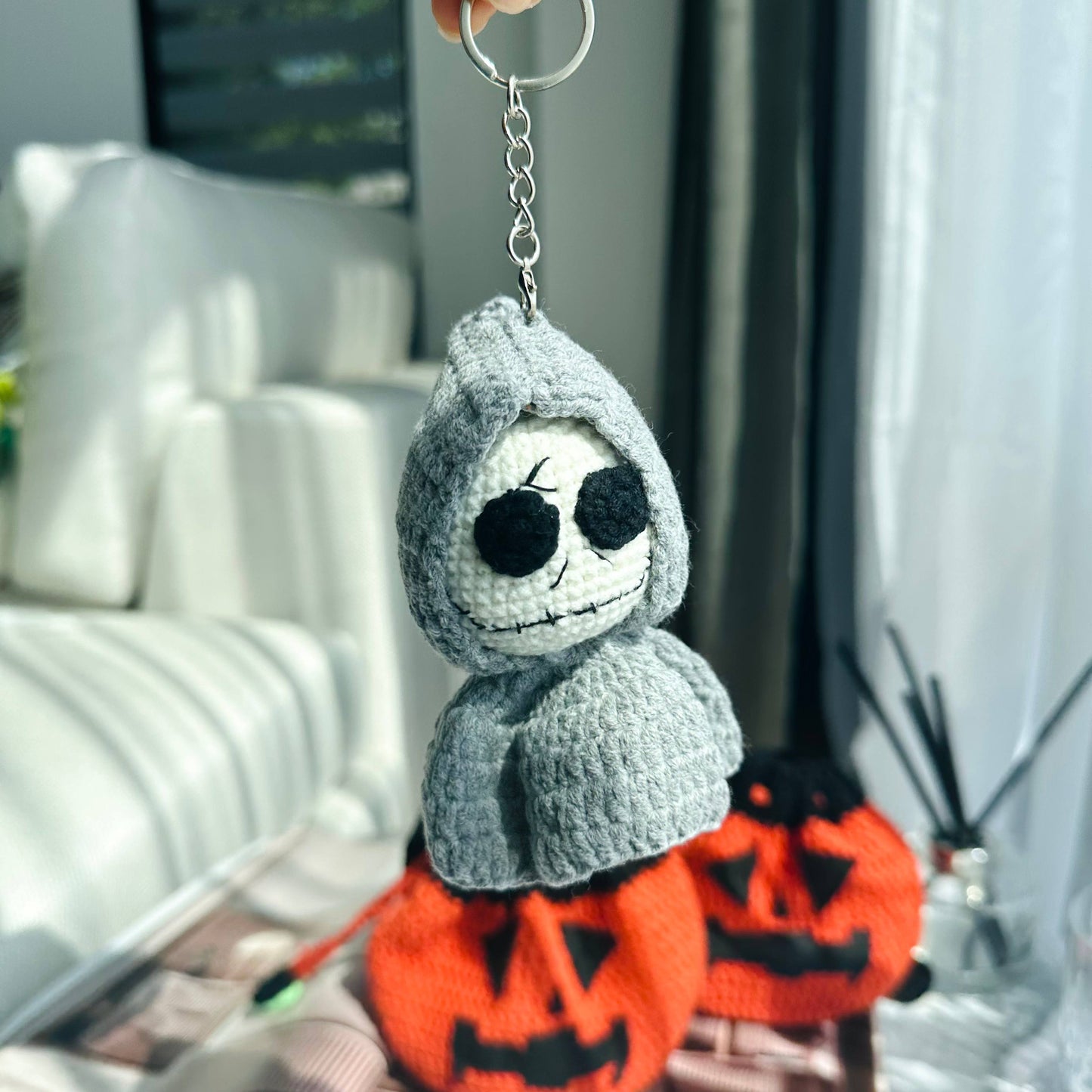 Crochet Grim Reaper Keychain