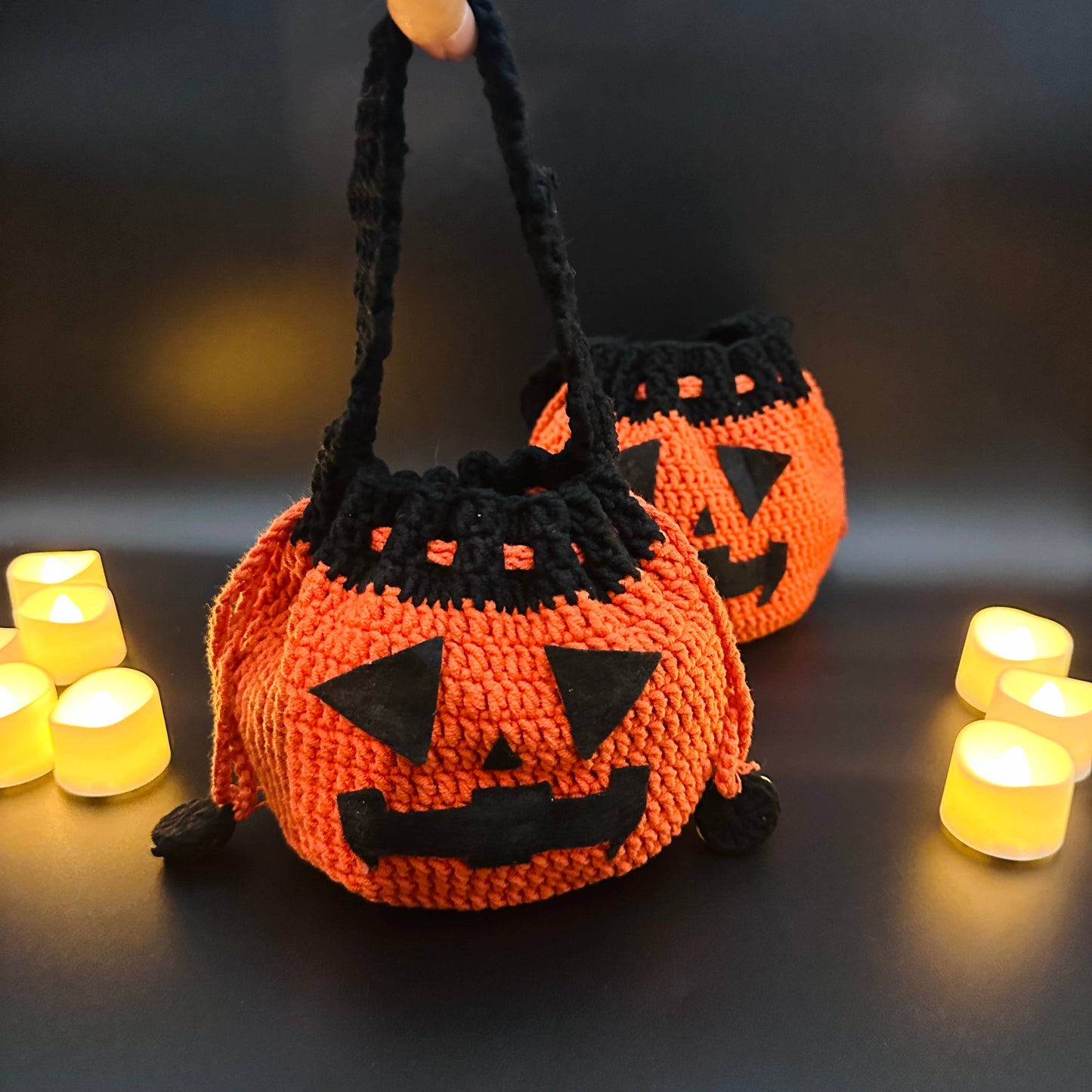 Handmade Crochet Pumpkin Bag