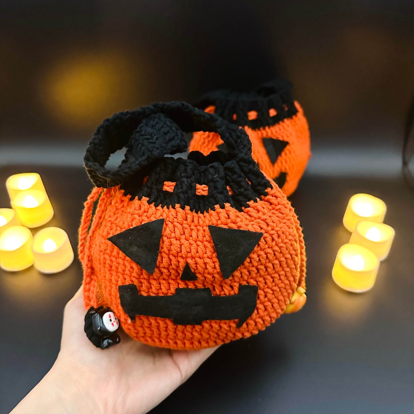 Handmade Crochet Pumpkin Bag