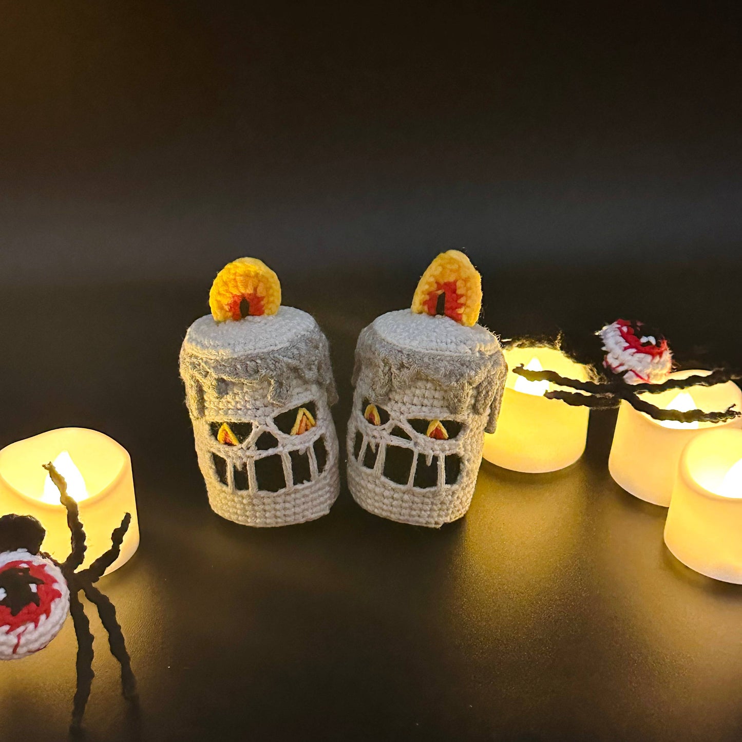 Crochet Halloween Candle Plushie