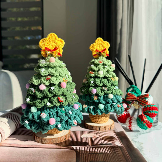 Crochet Christmas Tree with Star Topper