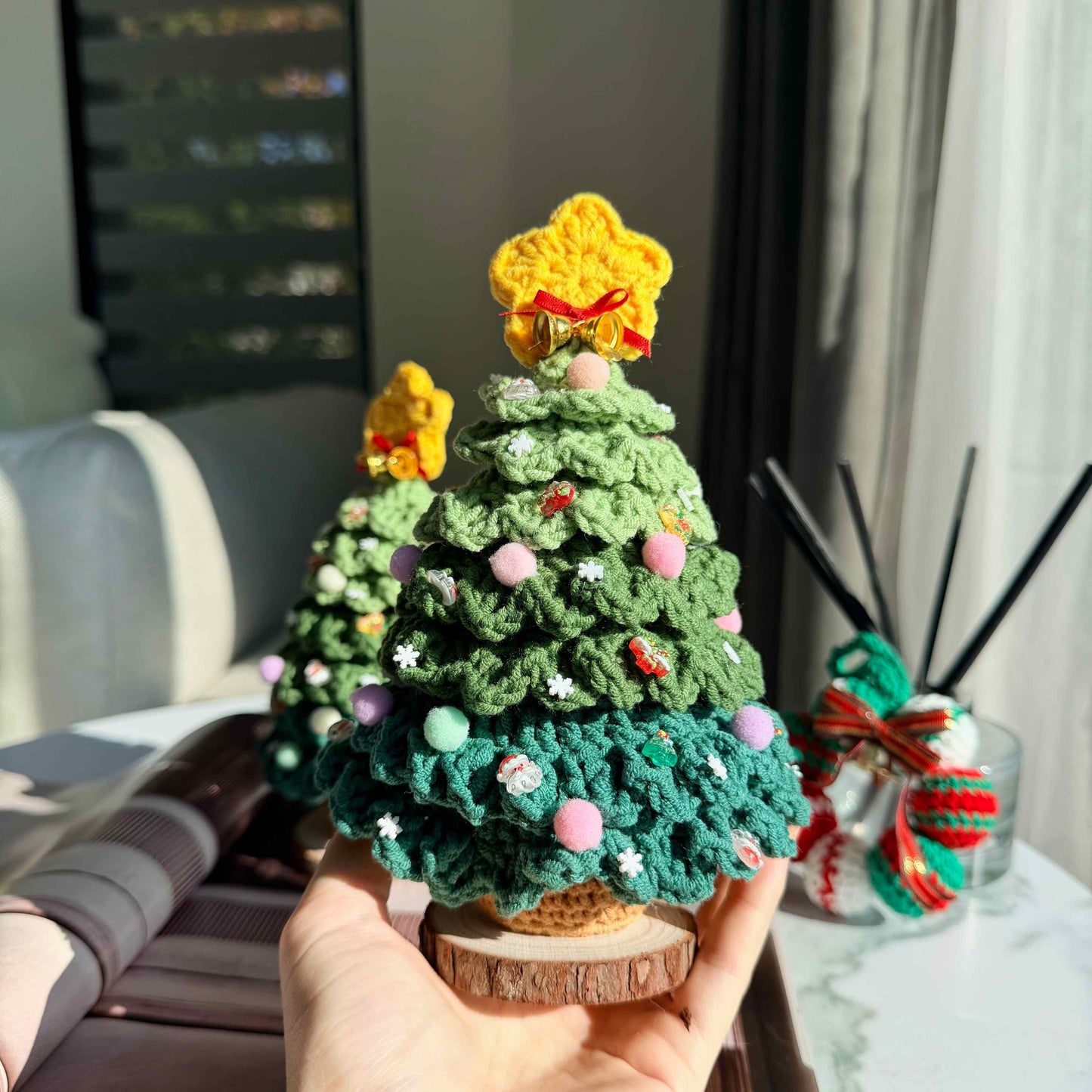 Crochet Christmas Tree with Star Topper
