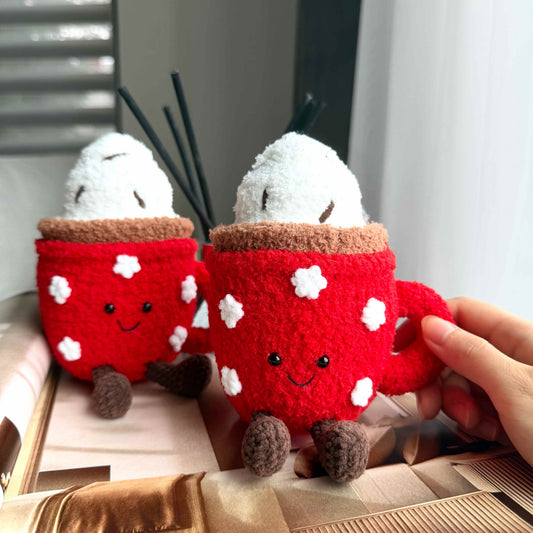 Crochet Hot Cocoa Mug Plush Christmas Decor