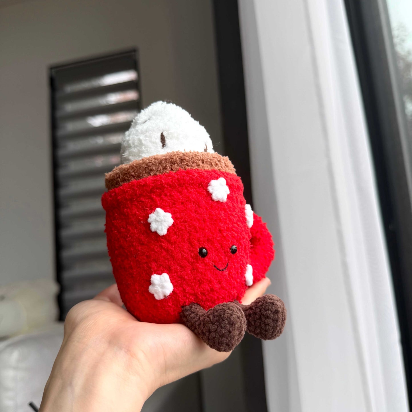 Crochet Hot Cocoa Mug Plush Christmas Decor