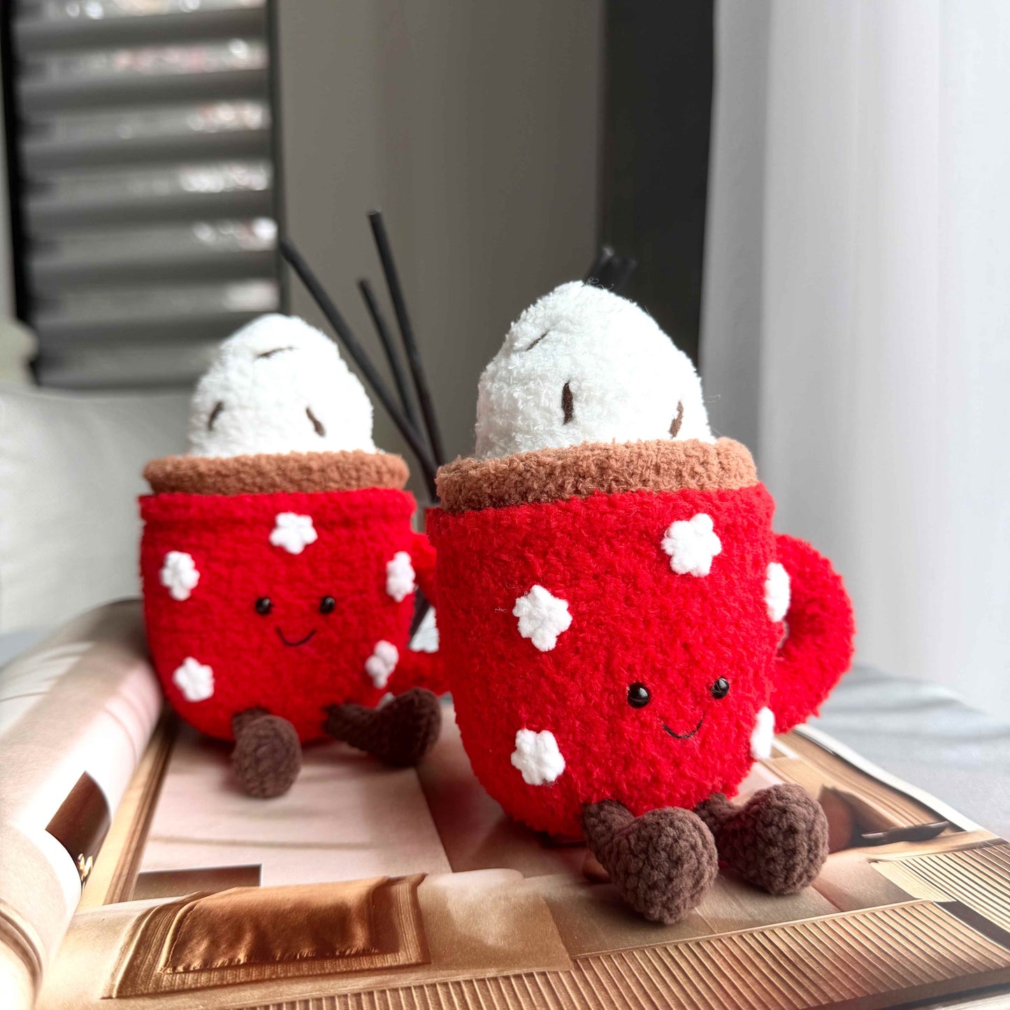 Crochet Hot Cocoa Mug Plush Christmas Decor
