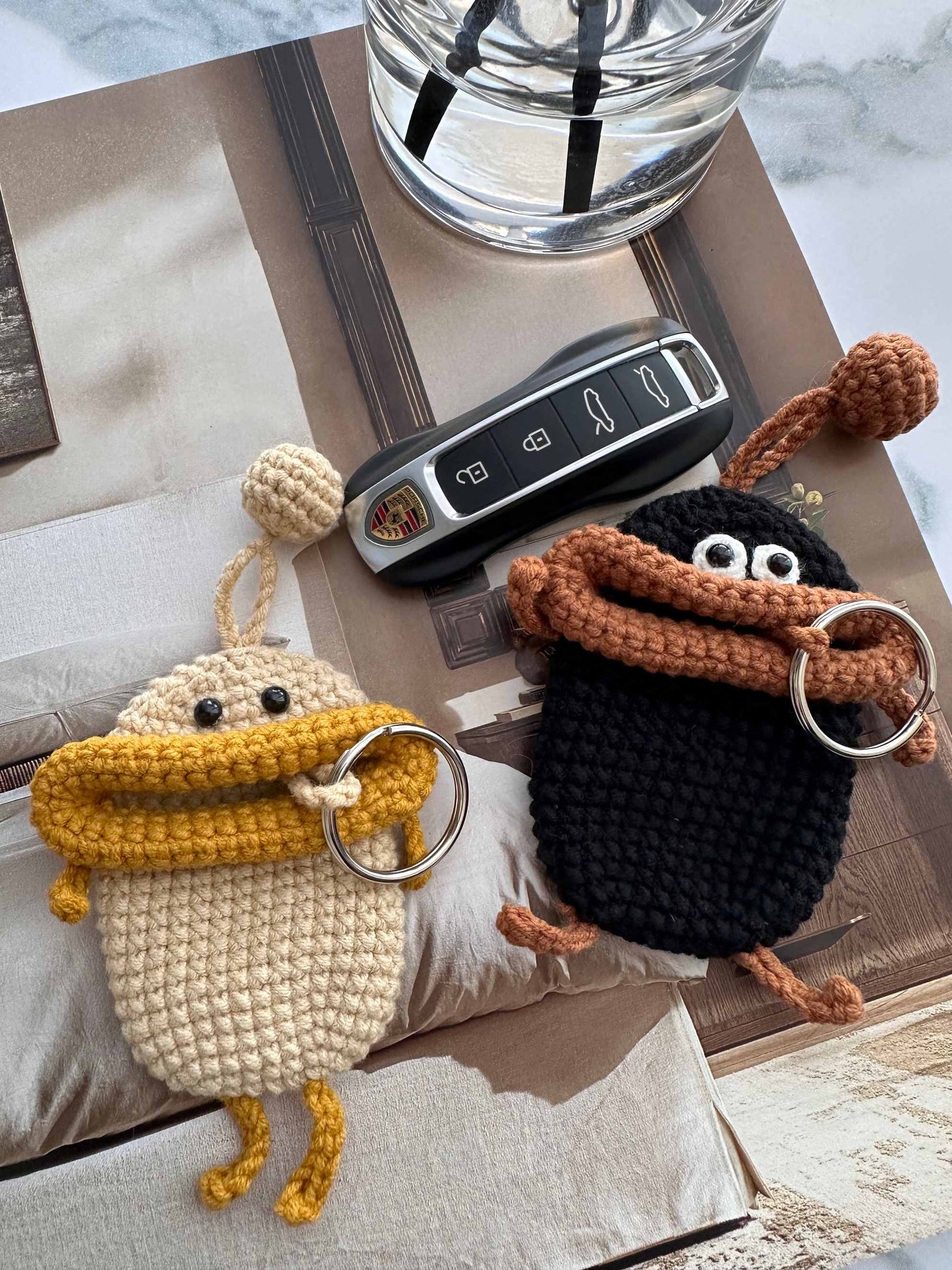Handmade Crochet Car Key Cover