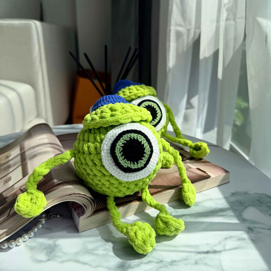 Green Crochet Mike Plush Toy