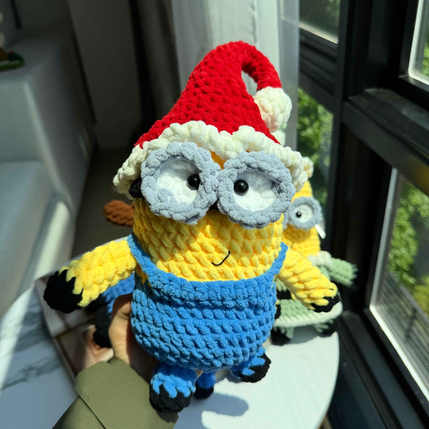 Handmade Crochet Yellow Character Plush Toy – Christmas Gnome, Reindeer Styles