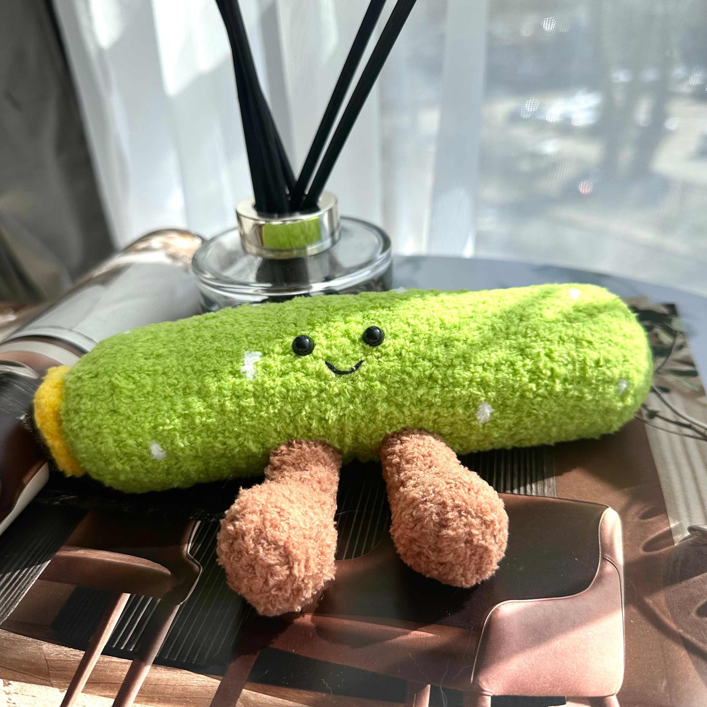 Kawaii Food Plush Set – Donut and Cucumber with Legs