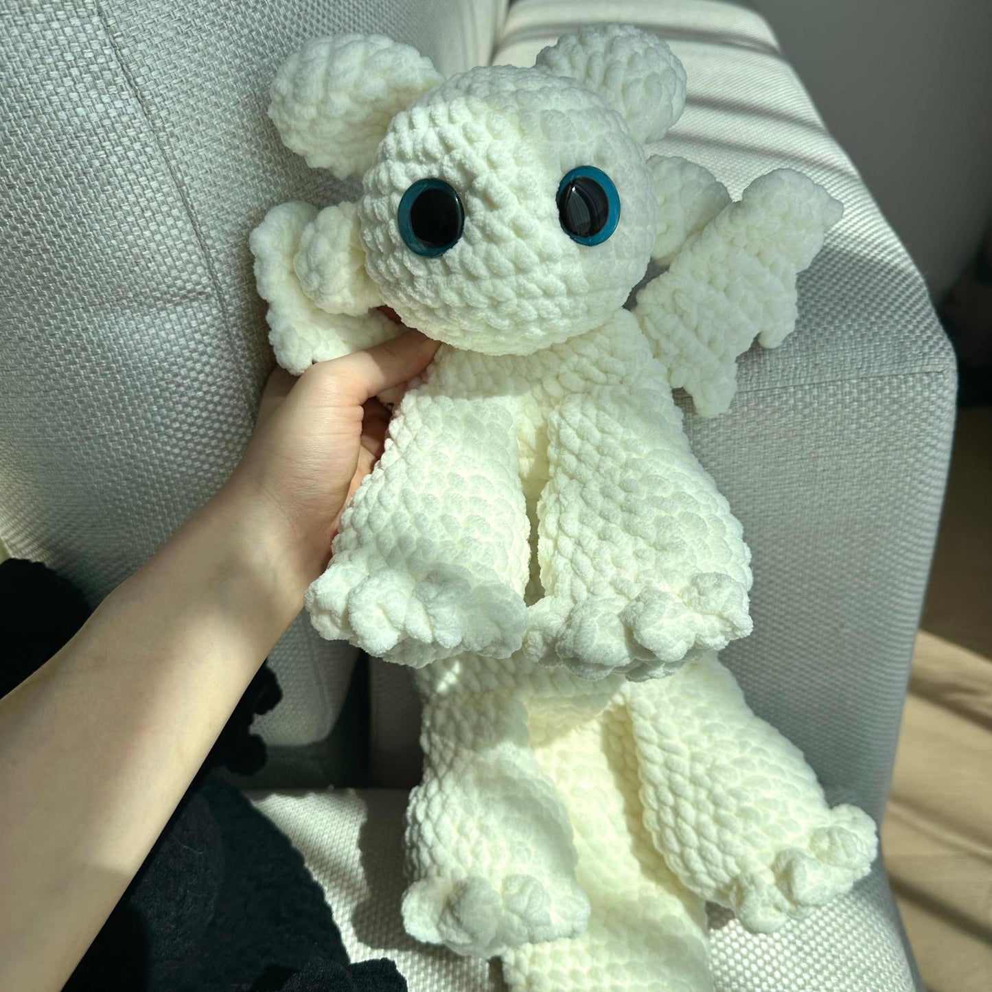 Handmade Crochet Dragon Plush Toothless Inspired