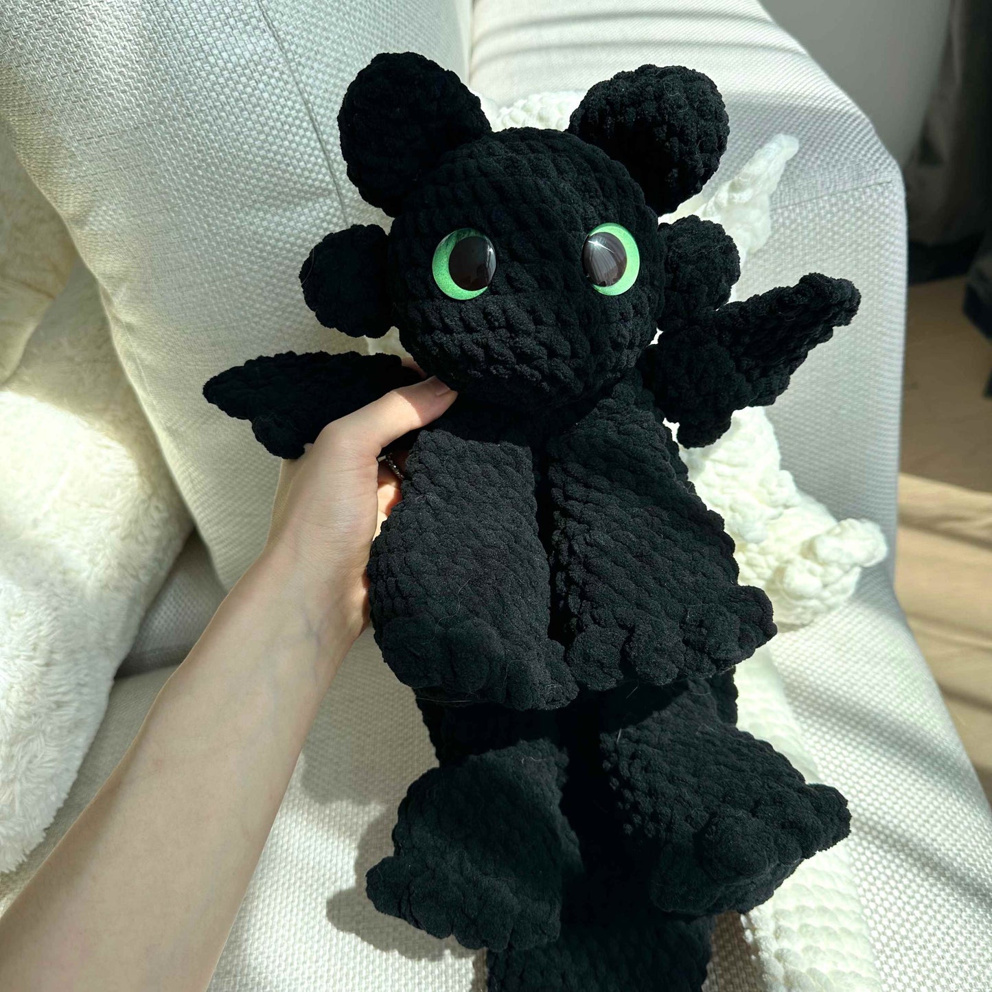 Handmade Crochet Dragon Plush Toothless Inspired