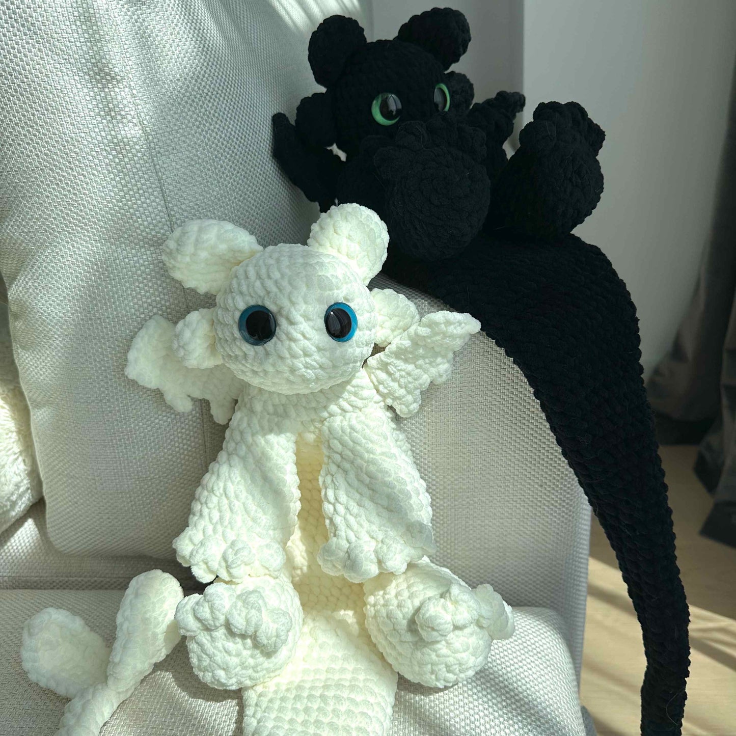 Handmade Crochet Dragon Plush Toothless Inspired