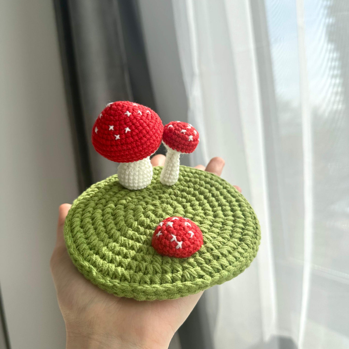 Handmade Crochet Mushroom Phone Stand