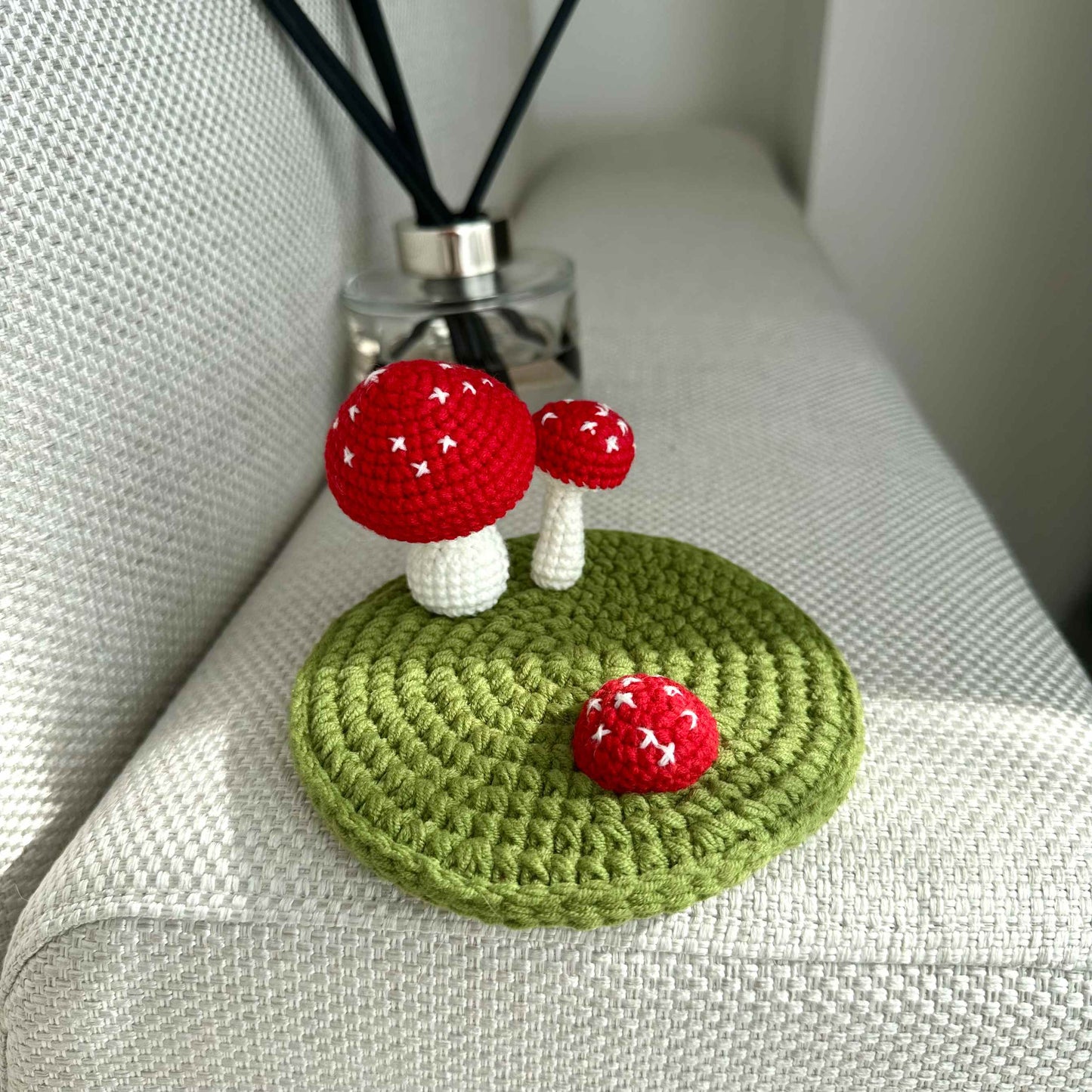 Handmade Crochet Mushroom Phone Stand