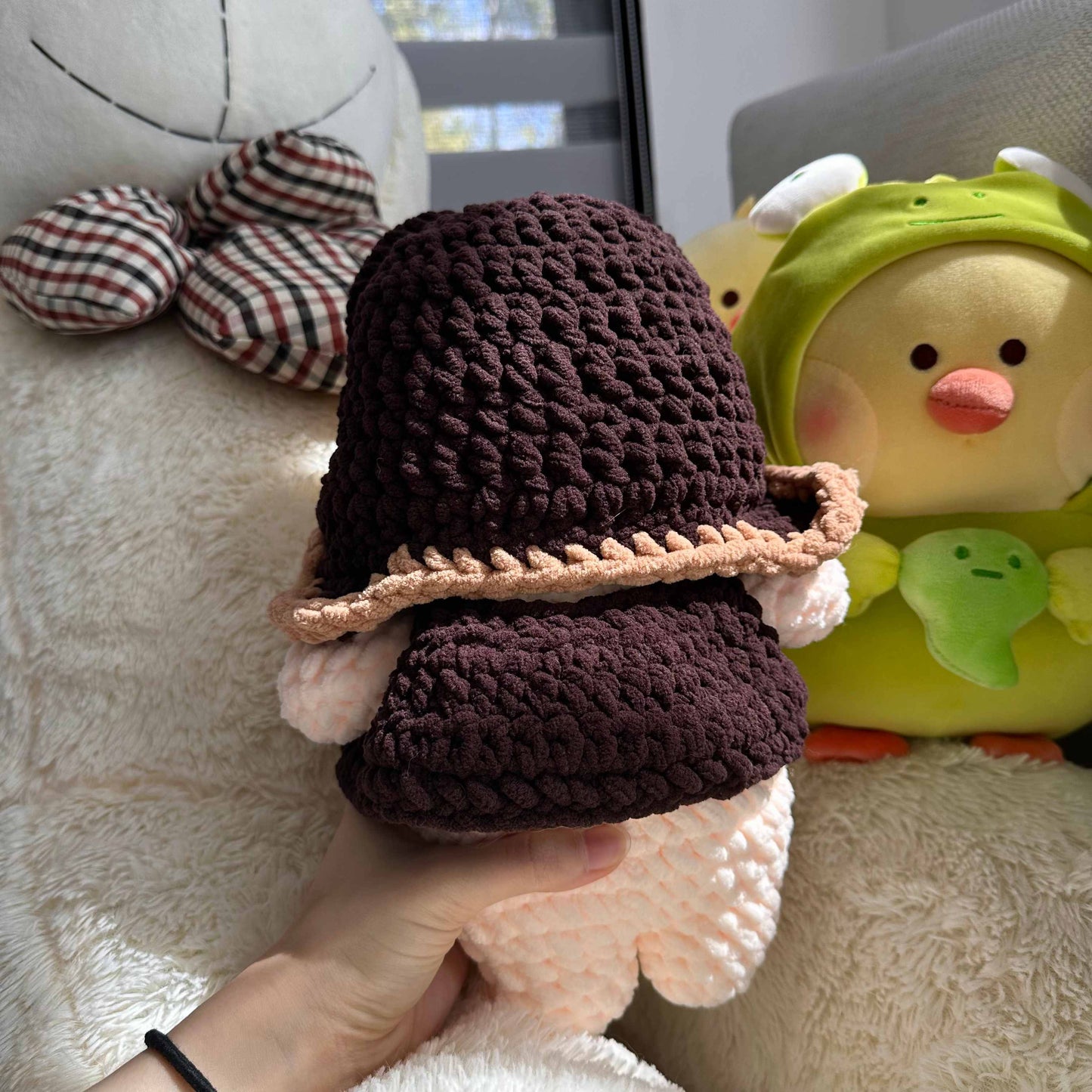 Handmade Crochet Pilot Pig Plush Doll